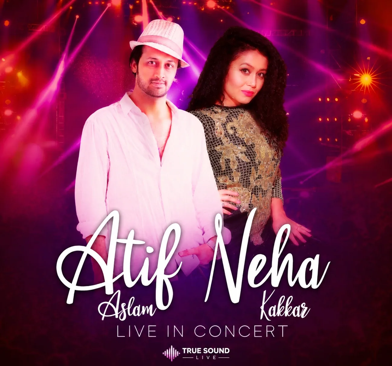 Atif Aslam · Neha Kakkar event poster